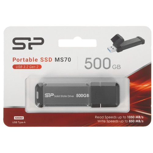 Купить 500 ГБ Внешний SSD Silicon Power MS70 [SP500GBUF3S70V1G] в интернет-магазине DNS. Характеристики, цена Silicon Power MS70 | 5441683.