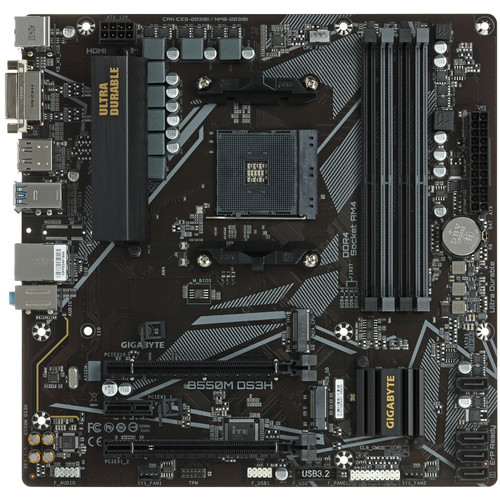 Купить Материнская плата GIGABYTE B550M DS3H (rev. 1.5) в интернет-магазине DNS. Характеристики, цена GIGABYTE B550M DS3H (rev. 1.5) | 5624564.