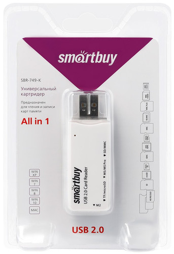 Купить Кард-ридер Smartbuy 749 в интернет-магазине DNS. Характеристики, цена Smartbuy 749 | 9221409.