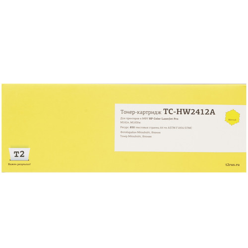 Купить Картридж лазерный T2 TC-HW2412A желтый, с чипом в интернет-магазине DNS. Характеристики, цена T2 TC-HW2412A | 9981731.