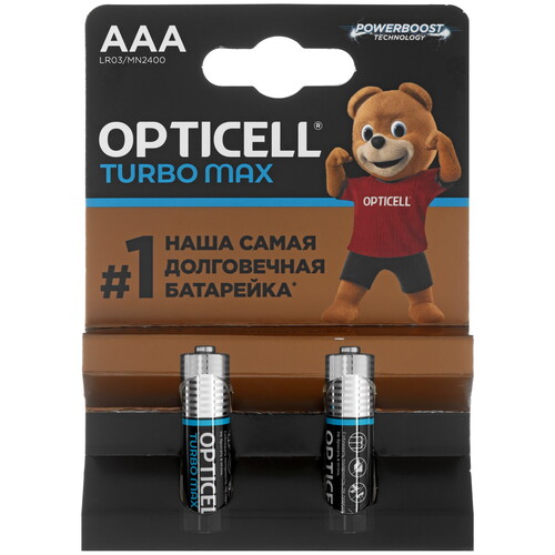 Купить Батарейка Opticell Turbo Max AAA (LR03/FR03) в интернет-магазине DNS. Характеристики, цена Opticell Turbo Max | 5642110.
