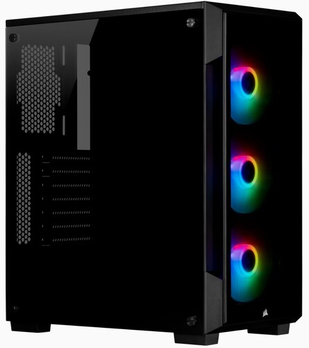 Купить Корпус Corsair iCUE 220T RGB [CC-9011190-WW] черный в интернет-магазине DNS. Характеристики, цена Corsair iCUE 220T RGB | 1611300.