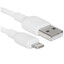 Кабель Borofone Lightning 8-pin - USB Type-A белый 1 м [форма - круглая, оплетка - силиконовая, 2.4 А, 12 Вт, 1 шт]