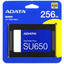 256 ГБ 2.5" SATA накопитель ADATA SU650 [ASU650SS-256GT-R] [SATA, чтение - 520 Мбайт/сек, запись - 450 Мбайт/сек, 3D NAND, TBW - 140 ТБ]