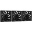 Комплект вентиляторов DEEPCOOL FD12 [R-FD12-BKNPN3-G] черный [120 x 120 мм, 4 pin, 400 об/мин - 2050 об/мин,  - 27.6 дБ, в комплекте - 3]