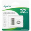 Память USB Flash 32 ГБ Apacer AH112 [AP32GAH112R-1] [USB 2.0/USB Type-A, мини, монолит, металл]
