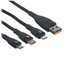 Кабель Baseus Lightning 8-pin, micro USB-B, USB Type-C - USB Type-A, USB Type-C синий 1.2 м [форма - круглая, оплетка - нейлоновая, 5 А, 100 Вт, металлический корпус разъемов, 1 шт]