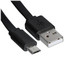 Кабель Aceline micro USB-B - USB Type-A черный 1 м [форма - плоская, оплетка - ПВХ, 2 А, 1 шт]