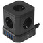 Сетевой фильтр Cablexpert TWR-5-U4-B-2 черный [розетки - 5, USB - 4 шт, 10 А, 2500 Вт, кабель - 2 м]