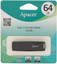 Память USB Flash 64 ГБ Apacer AH336 [AP64GAH336B-1] [USB 2.0/USB Type-A, монолит с колпачком, пластик]