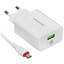 Сетевое зарядное устройство Borofone BA21A Long Journey белый [мощность - 18 Вт, 3 А, до 12 В, micro USB, AFC, HFC, QC 2.0, QC 3.0]