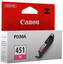 Картридж Canon CLI-451M пурпурный [МФУ, принтер, оригинальный, 319 страниц, 1 шт]