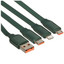 Кабель Baseus Lightning 8-pin, micro USB-B, USB Type-C - USB Type-A зеленый 1.1 м [форма - плоская, оплетка - TPE, 6 А, 66 Вт, 1 шт]