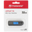 Память USB Flash 32 ГБ Transcend JetFlash 790K [TS32GJF790K] [USB 3.2 Gen 1/USB Type-A, до 90 Мбайт/сек, выдвижной (слайдер), пластик]