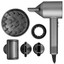 Фен Super hair dryer HD-08 серый/серый [компактный, 1600 Вт, подача холодного воздуха, генератор ионов, шнур - 2.8 м]