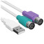 Кабель DEXP PS/2 x2 - USB Type-A белый [USB 2.0, форма - круглая, 1 шт]