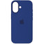 Накладка  Apple Silicone Case для Apple iPhone 16 синий [микрофибра, ТПУ]