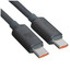 Кабель Baseus USB Type-C - USB Type-C черный [форма - круглая, оплетка - нейлоновая, 5 А, 100 Вт, металлический корпус разъемов, 1 шт]