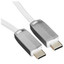 Кабель KEYRON USB Type-C - USB Type-C белый [USB 2.0, форма - круглая, оплетка - нейлоновая, 5 А, металлический корпус разъемов, 1 шт]