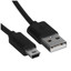 Кабель Aceline mini USB-B - USB Type-A черный [USB 2.0, форма - круглая, оплетка - ПВХ, 2 А, 1 шт]