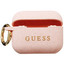Чехол Guess  для Apple AirPods Pro, розовый [металл, силикон, застежка - карабин]