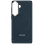 Накладка  Samsung Carbon Magnet Case для Samsung Galaxy S26+ синий/фиолетовый [кевлар, стилизация - рельеф]