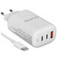 Сетевое зарядное устройство QUMO Energy PD 65W белый [мощность - 65 Вт, 3.25 А, до 20 В, USB Type-C, AFC, Apple PD, FCP, PD]
