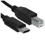 Кабель DEXP USB Type-B 4-pin - USB Type-C черный 2 м [USB 2.0, форма - круглая, 1 шт]