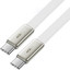 Кабель ACEFAST USB Type-C - USB Type-C белый [USB 2.0, форма - плоская, оплетка - нейлоновая, 3 А, 60 Вт, металлический корпус разъемов, 1 шт]