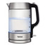 Электрочайник Tefal Glass Kettle KI770D30 серебристый [1.7 л, 2200 Вт, скрытый нагревательный элемент, фильтр, материал корпуса - термостойкое стекло]