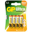 Батарейка GP Ultra AA (LR6/ER14505/FR6/R6P) [щелочная (LR), 1.5 В, 4 шт]