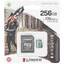 Карта памяти Kingston Canvas Go! Plus microSDXC 256 ГБ [SDCG3/256GB] [A2, Class 10, UHS Class 3, Video Class 30, запись - 90 Мбайт/сек, чтение - 170 Мбайт/сек]