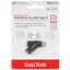 Память OTG USB Flash 128 ГБ SanDisk Ultra Dual Drive Go [SDDDC3-128G-G46] [USB 3.2 Gen 1/USB Type-A, USB Type-C, до 400 Мбайт/сек, поворотный (флип), пластик]
