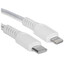Кабель Borofone Lightning 8-pin - USB Type-C белый [USB 2.0, форма - круглая, оплетка - нейлоновая, 3 А, 27 Вт, 1 шт]