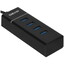 USB-разветвитель DEXP W6PH4 [USB 3.2 Gen 1 Type-A х 4, кабель - 30 см, корпус черный]