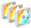 Комплект вентиляторов Gigabyte EZ CHAIN FAN 120 [GP-GBT EZFAN1203 ICE] белый [120 x 120 мм, 4 pin, 500 об/мин - 2200 об/мин, 17.2 дБ - 32.2 дБ, в комплекте - 3]