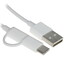 Кабель Xiaomi micro USB-B, USB Type-C - USB Type-A белый 0.3 м [форма - круглая, оплетка - ПВХ, 2 А, 1 шт]
