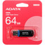 Память USB Flash 64 ГБ ADATA C906 [AC906-64G-RBK] [USB 2.0/USB Type-A, монолит с колпачком, пластик]