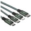 Кабель Baseus Lightning 8-pin, micro USB-B, USB Type-C - USB Type-C зеленый 1.5 м [форма - круглая, оплетка - нейлоновая, 3.5 А, 20 Вт, металлический корпус разъемов, 1 шт]