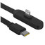 Кабель Baseus Lightning 8-pin - USB Type-C черный [форма - плоская, оплетка - нейлоновая, 2.22 А, 20 Вт, L-образный разъем, 1 шт]