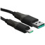 Кабель KEYRON USB Type-C - USB Type-A серый [USB 2.0, форма - круглая, оплетка - нейлоновая, 6 А, 66 Вт, 1 шт]