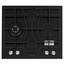 Газовая варочная поверхность Hotpoint HGS 62FD/BK [конфорок - 4 шт, решетки - чугун, панель - закаленное стекло, электроподжиг, газ-контроль, черный]
