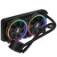 Система охлаждения DarkFlash DW240 черная [120 мм - две секции, разъем помпы - 3 pin, радиатор - алюминий, TDP - 280 Вт, FRGB подсветка]