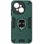 Накладка  BoraSCO Anti-Shok Case для Tecno POP 9/ SPARK GO 1/ GO 2025 зеленый [металл, ПК, ТПУ, кольцо, подставка, противоударный]