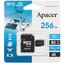 Карта памяти Apacer microSDXC 256 ГБ [AP256GMCSX10U8-R] [A2, UHS Class 3, Video Class 30, запись - 80 Мбайт/сек, чтение - 100 Мбайт/сек]
