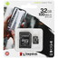 Карта памяти Kingston Canvas Select Plus microSDHC 32 ГБ [SDCS2/32GB] [A1, Class 10, Video Class 10, запись - 85 Мбайт/сек, чтение - 100 Мбайт/сек]