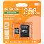 Карта памяти Adata SPEED PLUS microSDXC 256 ГБ [UD256GUI3V30A2SP-RA1] [A2, Class 10, UHS Class 3, Video Class 30, запись - 160 Мбайт/сек, чтение - 180 Мбайт/сек]