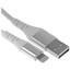 Кабель DEXP Lightning 8-pin - USB Type-A белый [USB 2.0, форма - круглая, оплетка - нейлоновая, 3 А, металлический корпус разъемов, 1 шт]