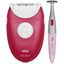 Эпилятор Braun S3 SE 3-202 [розовый, пинцетов/дисков - 20, насадок - 2 шт, подсветка, эпиляция - сухая, питание - от сети]