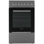 Электрическая плита Indesit ISV5F1HX серебристый [поверхность - стеклокерамика, конфорок - 4 шт, духовка - 55 л, гриль, 85 см x 50 см x 60 см]
